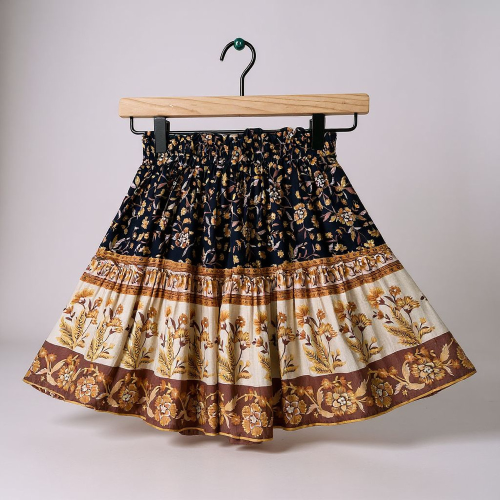 Polly Tiered Boho Floral Skirt Size 2 Vintage Prairie Cottagecore